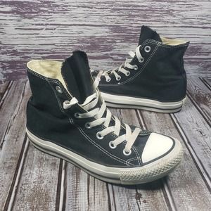 Black high top converse sneakers size Womens 7